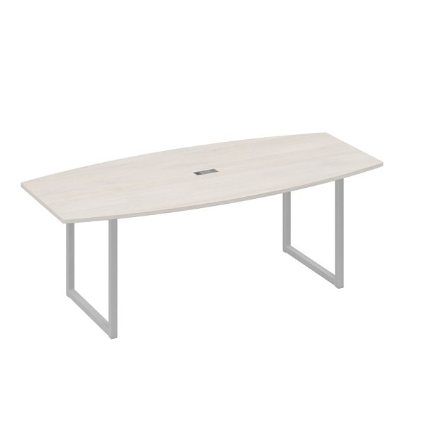 Переговорный стол 220 на каркасе QUATTRO A4 А4 Б4 114 БП дуб / металлокаркас серый - Вид 1