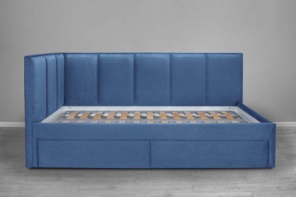 Кровать «Лайф с ящиками», 1200 голубая - Вид 2