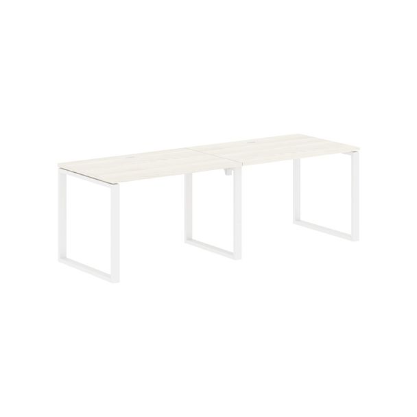 Стол 2-х местный EQWST 2380 Ясень Траун/Белый 2326х800х750 EDIS - Вид 1