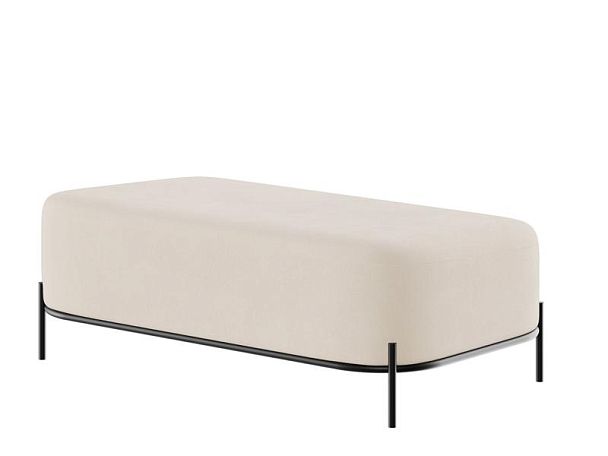 Jive Диван двухместный без спинки JVE-4 Velvet lux 58/Металл Черный 1250*720*480 - Вид 1