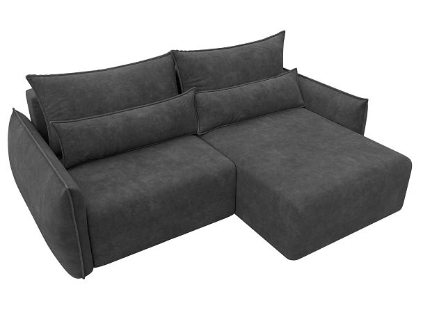 Диван угловой Лига-051 НПБ угол универсальный Велюр серый - Вид 6