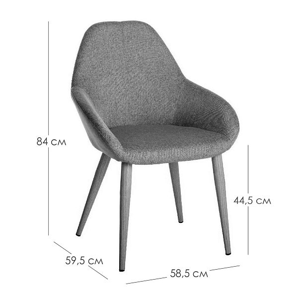Стул Kent Жёлт/Натуральный Дуб - Вид 2