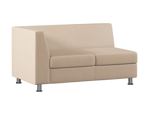 Модуль Everprof Monro с подлокотником двухместный правый Экокожа Бежевый - Вид 1