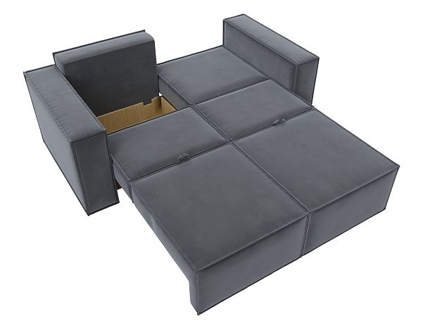 Диван прямой Куба мини Велюр серый - Вид 9