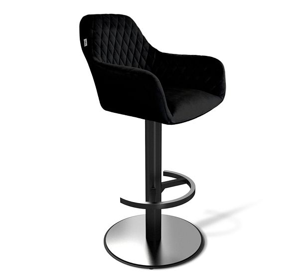 Стул барный Sheffilton SHT-ST38/S137 ночное затмение/стальной/черный муар - Вид 1