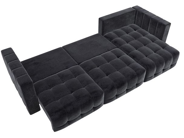 Диван угловой Лига-052 НПБ Лонг угол универсальный Велюр серый - Вид 9