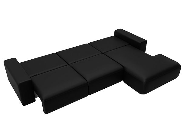 Диван угловой Лига-036 НПБ Классик Лонг правый угол Экокожа черный - Вид 10