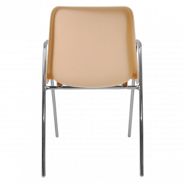 Стул Vicenza (4 высокие ножки c подлокотниками), каркас Хром, бежевый, стопируемый - Вид 3