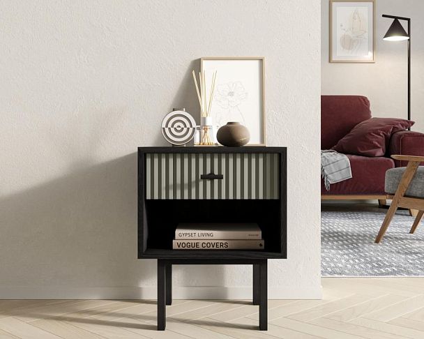 Тумбочка с верхним ящиком Emerson арт EM11/gray/L - Вид 5