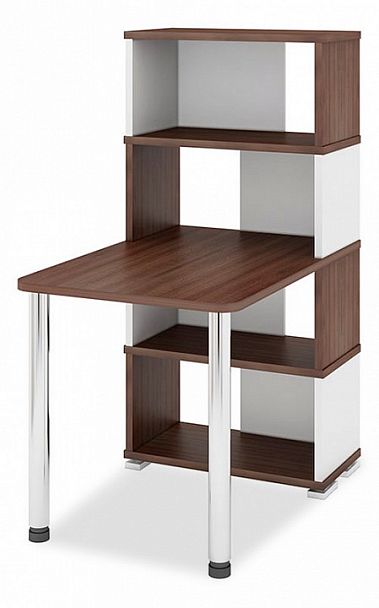 Стол компьютерный Домино СБ-10М/4 Белый/Шамони - Вид 1