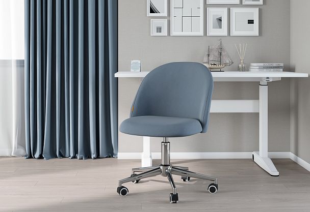 Кресло CHAIRMAN HOME 118, ткань велюр, голубой - Вид 7