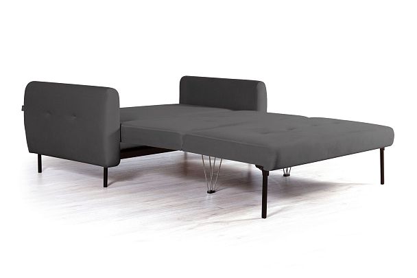 Siena диван-кровать прямой с подлокотниками, бархат серый 27 - Вид 4