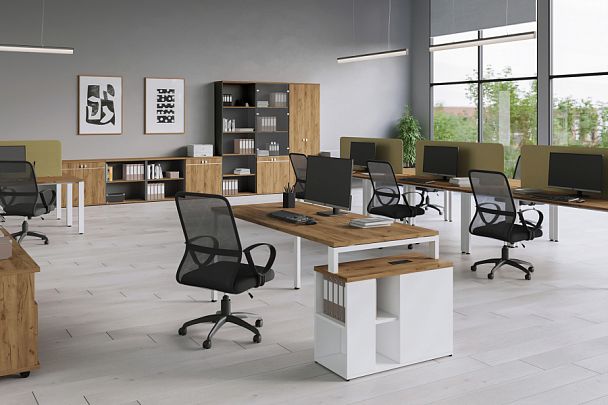 Креденция Tess 90x45x75 дуб крафт золотой - Вид 13