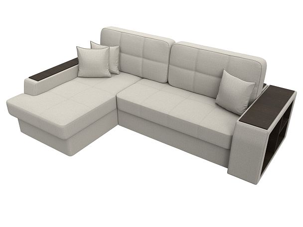 Диван угловой Брюссель левый угол Рогожка бежевый - Вид 5