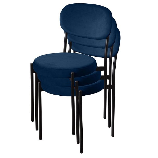Стул Mason, бархат синий 29, стопируемый - Вид 6