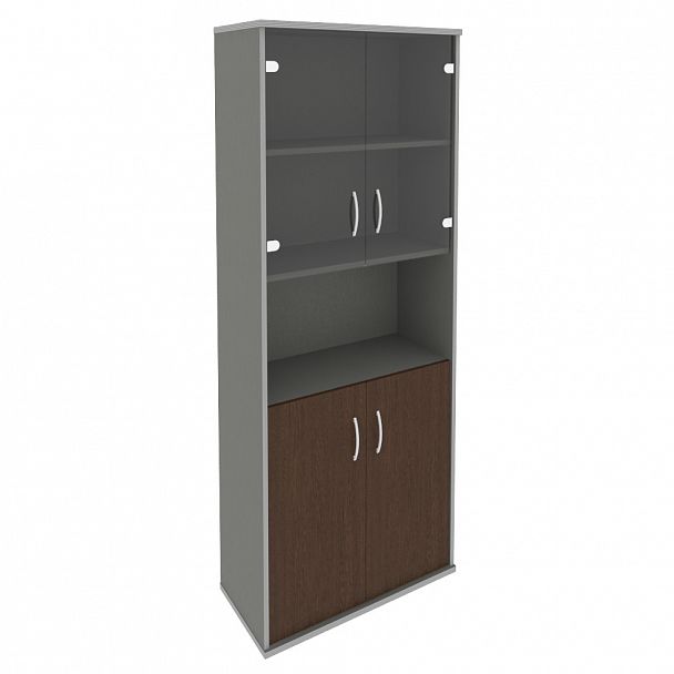 Шкаф "Riva" А.СТ-1.4 венге/металлик - Вид 1