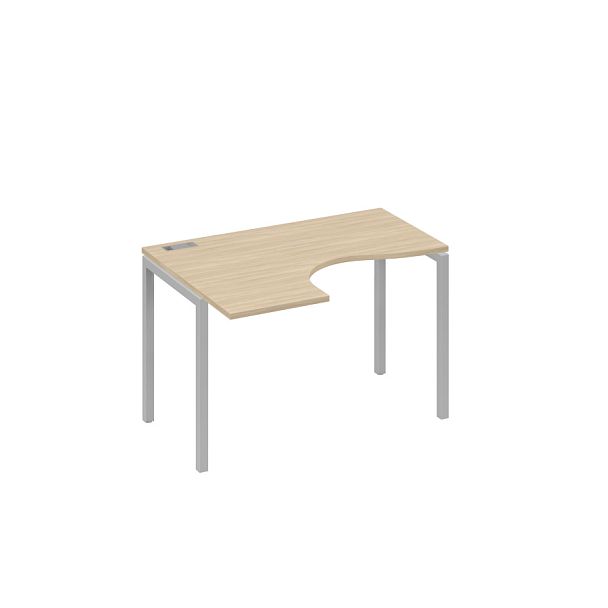 Стол эргономичный левый "Классика" на металлокаркасе DUE A4 А4 Б2 031 БП дуб скандинавский / металлокаркас серый - Вид 1