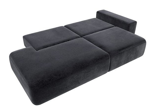 Диван прямой Лига-036 НПБ Модерн подлокотник справа Велюр серый - Вид 9