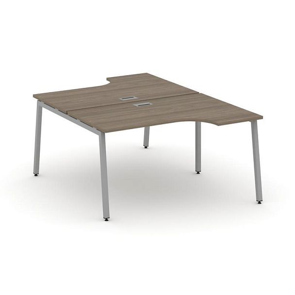 Стайл Проджект Рабочая станция эргоном. SN-4A.DRPA-021 Вяз Благородный/Металл Серый 1380*1632/1992*7 - Вид 1