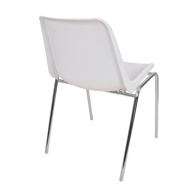 Стул Vicenza (4 ножки) Каркас хром, белый, РП+ИК, стопируемый - Вид 2