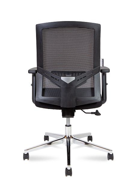 Кресло Торонто LB / база хром / черный пластик / черная сетка / черная ткань - Вид 2