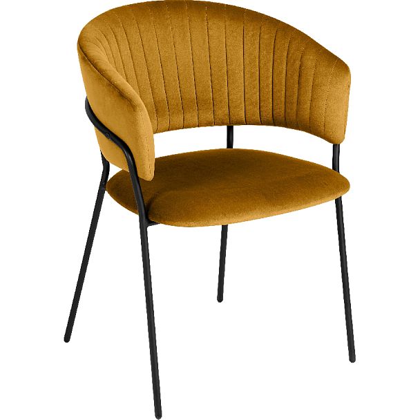 Стул кухонный Даксон горчичный велюр/черный - Вид 3