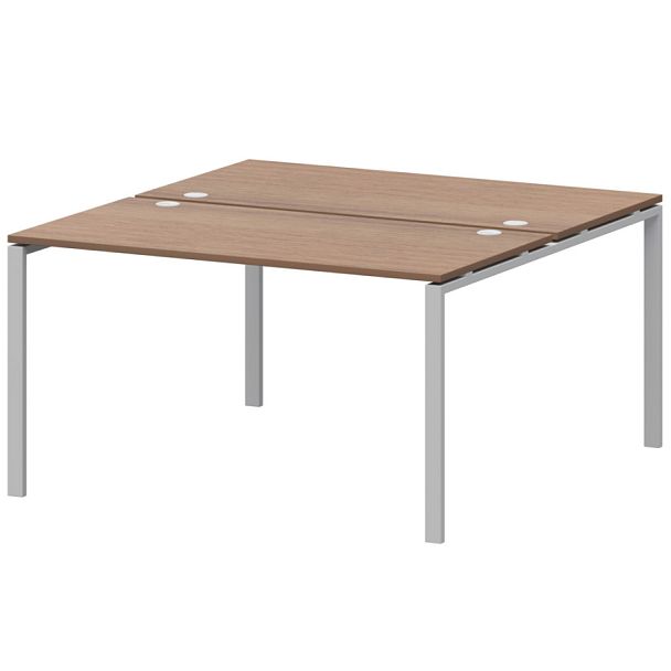 Бенч двойной на 2 рабочих места АМБ-004.60 Орех/Белый 1600x1236x760 Арго-М - Вид 1