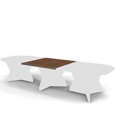 SMART/СМАРТ RSR007-120x120 Центральный элемент переговорного стола 1200x1200x755 Дуб Катания - Фото предпросмотра