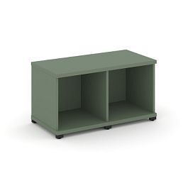 Concept Стеллаж 2 узкие секции, 1 ниша CN.STU-120 Кобо/Металл Черный 836*420*450 - Фото предпросмотра