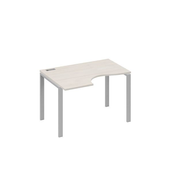 Стол эргономичный левый "Классика" на металлокаркасе UNO A4 А4 Б1 041 БП дуб / металлокаркас серый - Вид 1