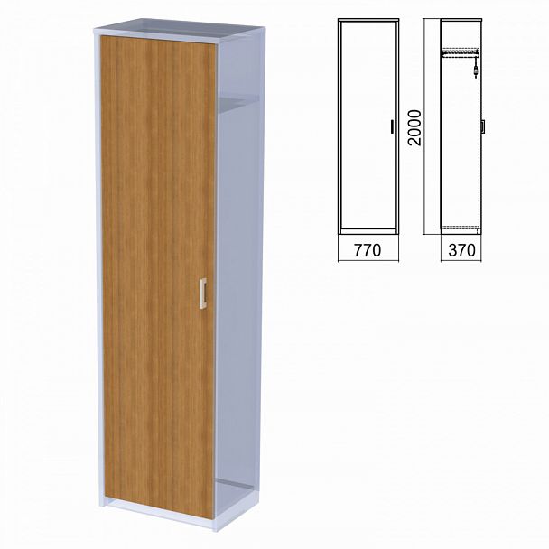 Шкаф для одежды ЧАСТЬ 2 "Арго", 560х370х2000 мм, орех - Вид 1