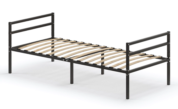 Кровать-тахта металлическая Металика Г2+Г2, 800х2000, цвет черный - Вид 1