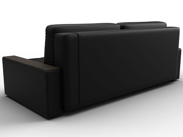Диван прямой с декором Лига-096 НПБ Экокожа черный - Вид 5