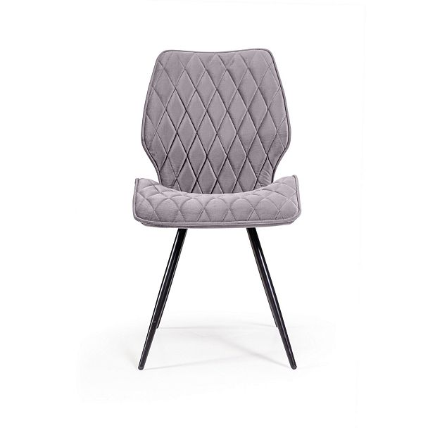 Стул Flash ромб, бархат светло-серый 26 - Вид 2