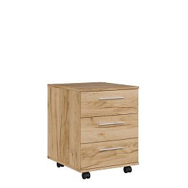 Тумба подкатная с 3 ящиками Zion Light 45x50x58,5 дуб крафт золотой - Фото предпросмотра