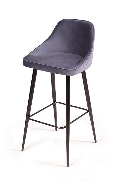 Стул барный Neo ромб, бархат серый 27 - Вид 7