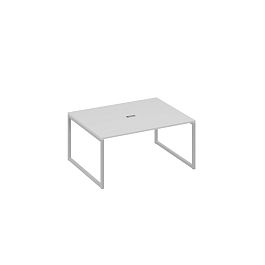 Стол 160 на опорах QUATTRO для переговоров A4 А4 Б4 133 БП серый / металлокаркас серый - Фото предпросмотра