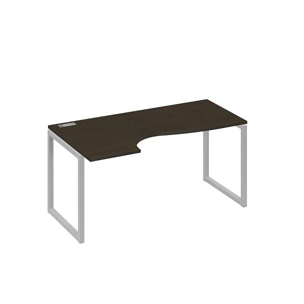 Стол эргономичный левый "Классика" на металлокаркасе QUATTRO A4 А4 Б4 045 БП венге / металлокаркас серый - Вид 1