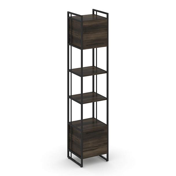 Rift Шкаф 5 ниш узкий RF.SU-54 (U) Дуб Мали/Металл Черный 420*396*2010 - Вид 1