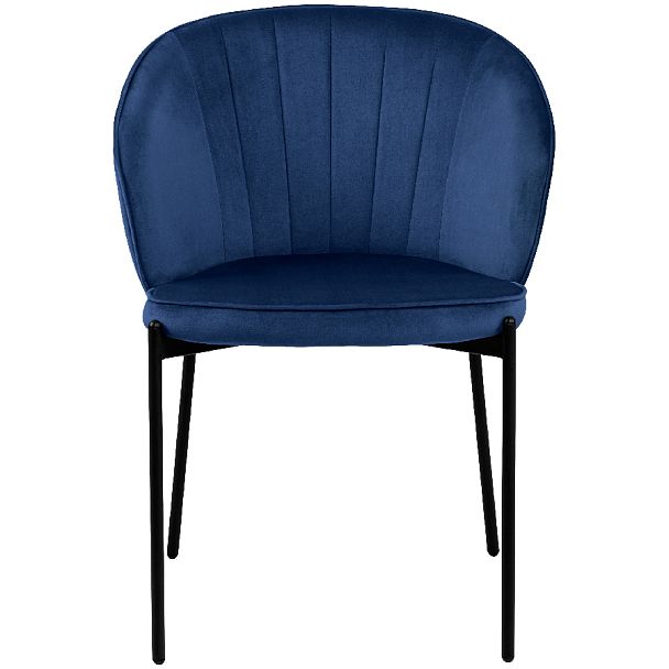 Комплект кухонных стульев Миэль синий велюр/черный, 2 шт. - Вид 2