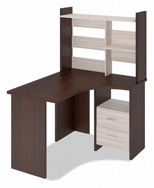 Стол компьютерный Домино Лайт СКЛ-Угл120+НКЛ-100 Венге/Карамель правый - Вид 1