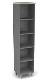Стеллаж открытый 5-ур Берлин Береза Майнау/Серый ШО5-45 - Фото предпросмотра