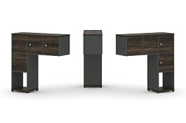 Concept Надставка низкая CN.DNN-002 Дуб Мали/Антрацит/Металл Антрацит 1099*365*1130 - Фото предпросмотра