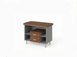 BRL RB074-120x60 Тумба сервисная на цокольных опорах 1200х600х760 Орех Вармия/Серый вулканический - Фото предпросмотра