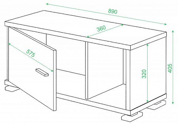 Тумба комбинированная СБ-30/1 Карамель/Шамони - Вид 2