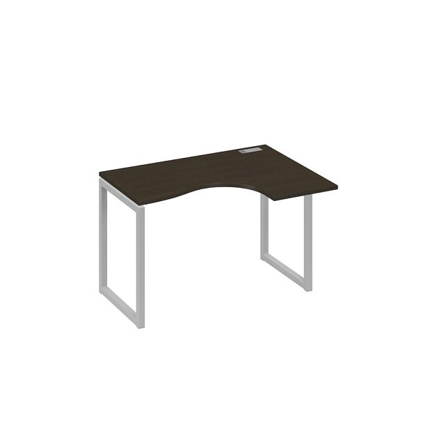Стол 120 эргономичный правый Классика каркас QUATTRO A4 А4 Б4 032 БП венге / металлокаркас серый - Вид 1