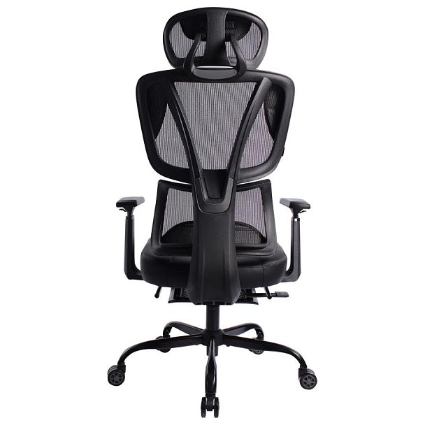 Кресло BRABIX PREMIUM "Venom GM-530", подножка, синхромеханизм, экокожа/сетка, черное/серое, 532951 - Вид 6