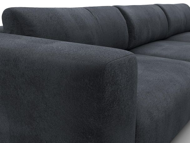 Диван угловой Лига-066 НПБ Лонг угол правый Велюр серый - Вид 4