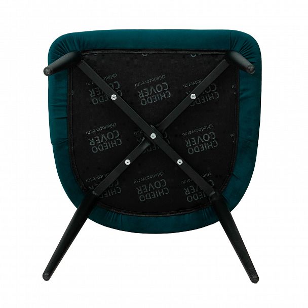 Стул Аэр, ножки черные, велюр темно-зеленый - Вид 8