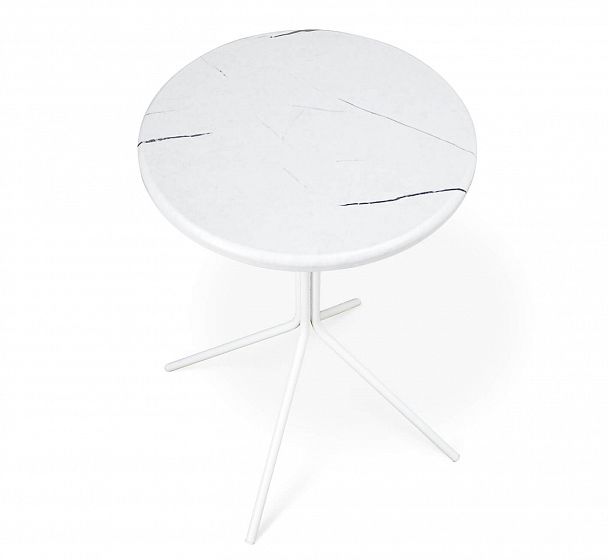 Столик кофейный Sheffilton SHT-CT12-1 белый муар/белый мрамор - Вид 3